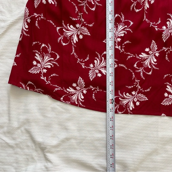 NWOT Croft & Barrow Red A-line Maxi Dress with 3/4 Dolman Sleeves with pockets - Picture 10 of 10